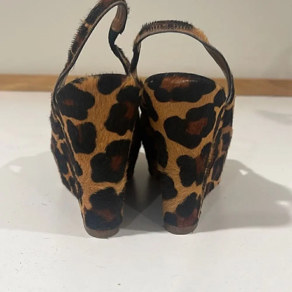 Lautre Chose Wedge Animal Print Shoes